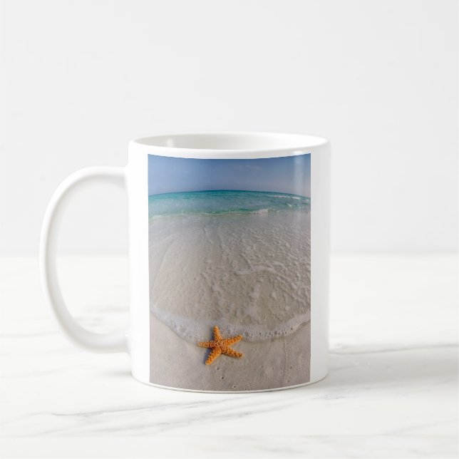 Taza De Café El pez estrella en la playa (Izquierda)