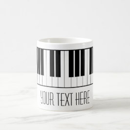 Taza De Café El piano conocido de encargo cierra al estudiante