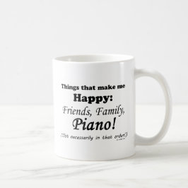 Taza De Café El piano me hace feliz