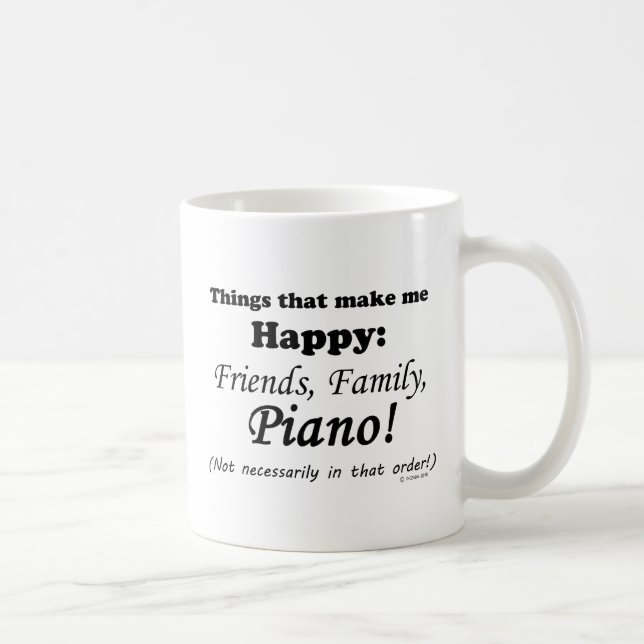 Taza De Café El piano me hace feliz (Derecha)