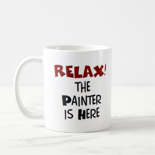 Taza De Café el pintor está aquí