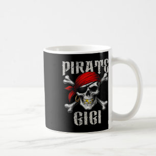 Taza De Café El Pirata Gigi Jolly Roger Bandera Y Los Crossbone