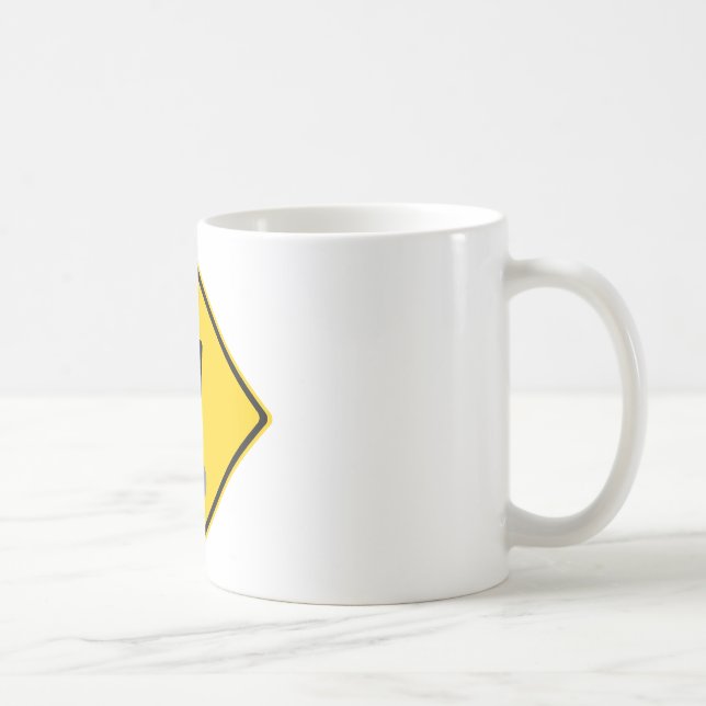 Taza De Café El pis jadea la señal de tráfico (Derecha)