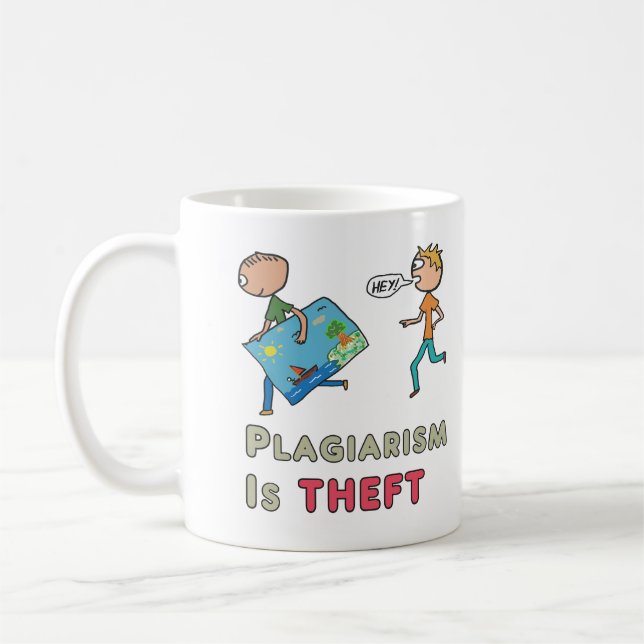 Taza De Café El plagio es robo (Izquierda)