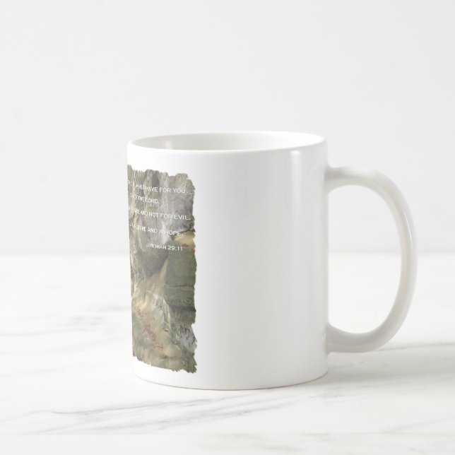 Taza De Café El plan de dios a prosperar usted 29:11 de (Derecha)