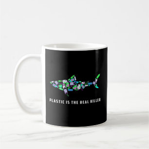 Taza De Café El plástico es el verdadero asesino del tiburón qu