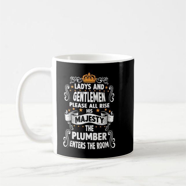 Taza De Café El plomero T divertido diciendo el motivo plomero (Izquierda)