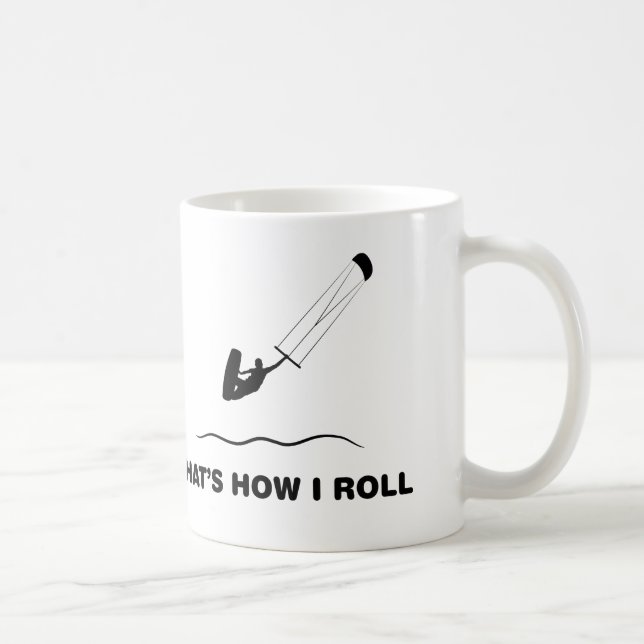 Taza De Café El practicar surf de la cometa (Derecha)