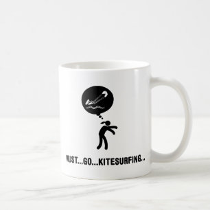 Taza De Café El practicar surf de la cometa