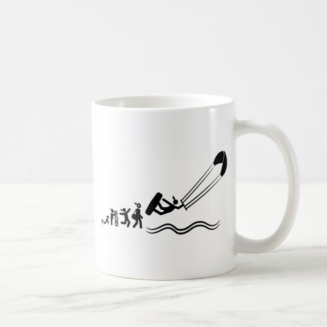 Taza De Café El practicar surf de la cometa (Derecha)