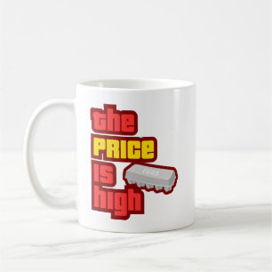 Taza De Café El precio es alto Cartón de huevos