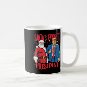 Taza De Café El presidente favorito de Santa Santa Trump Baile 