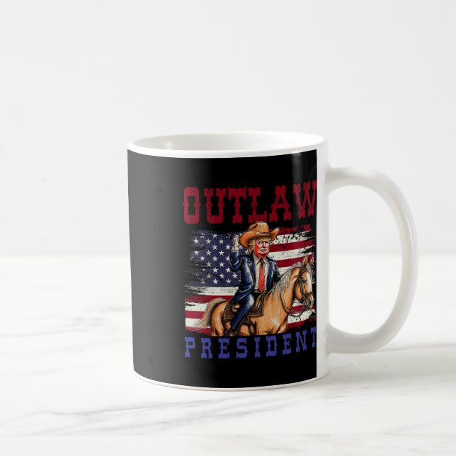 Taza De Café El presidente Trump Cowboy Trump 2024 condenado Fe (Derecha)