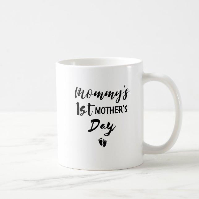 Taza De Café El primer día de madre de mamá (Derecha)