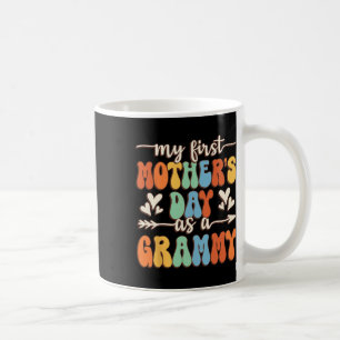 Taza De Café El primer día de mi madre como retro groovy melanc
