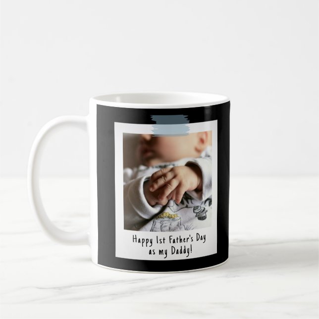 Taza De Café El primer día del padre, estilo de instantánea, fo (Izquierda)