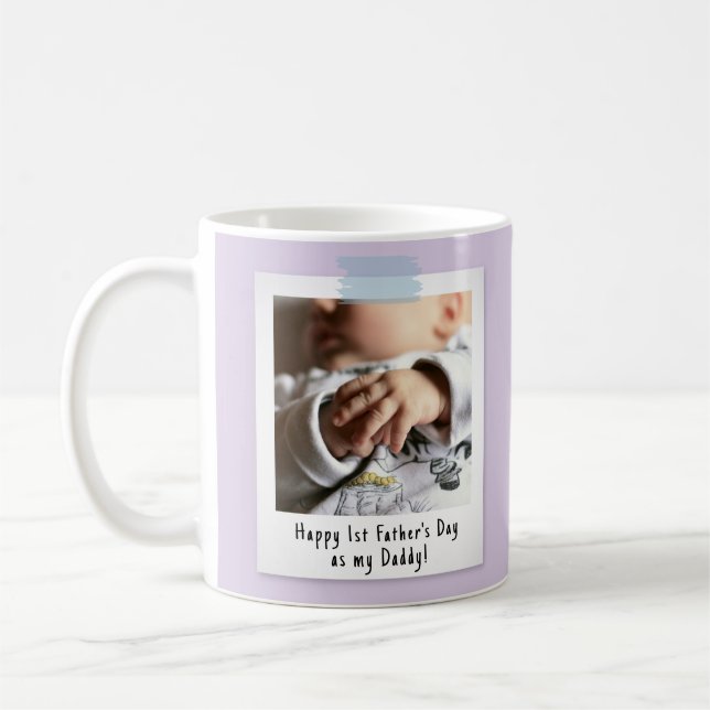Taza De Café El primer día del padre, estilo de instantánea, fo (Izquierda)