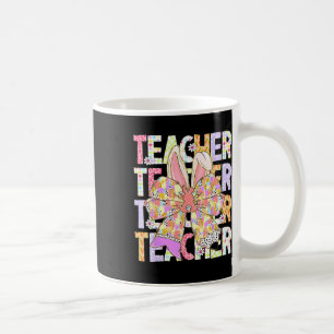 Taza De Café El profesor Bunny Coquette Bow Pencil Bunny Easter
