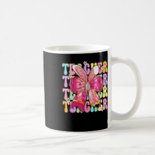 Taza De Café El profesor Bunny Coquette Bow Pencil Bunny Easter