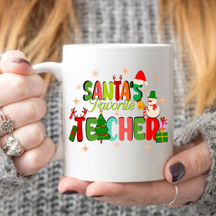 Taza De Café el profesor favorito de santa.regalo personalizado