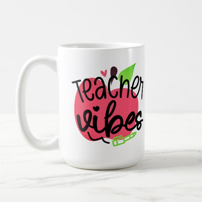 Taza De Café El profesor Vibes Apple (Izquierda)
