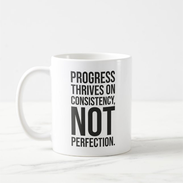 Taza De Café El Progreso Es Consistencia vs Perfección, Gimnasi (Izquierda)