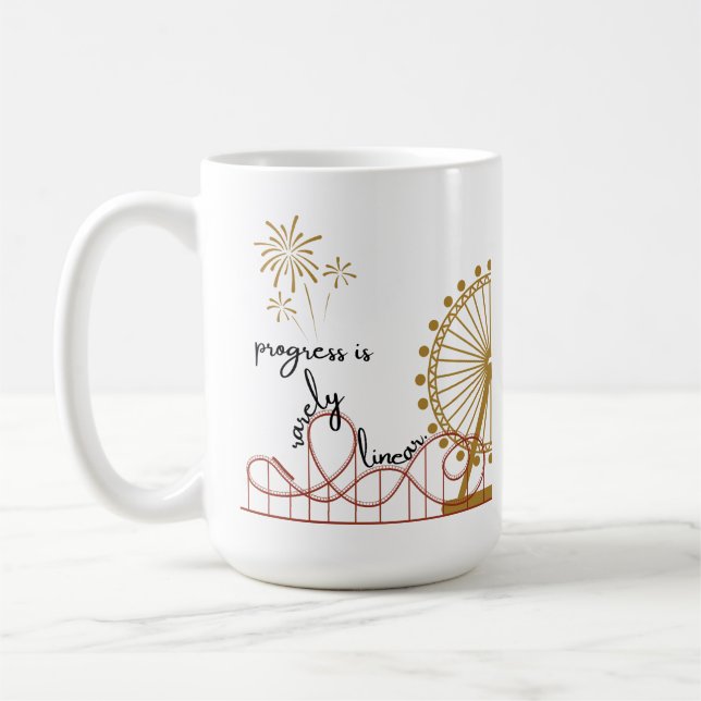 Taza De Café El progreso es raramente lineal (Izquierda)