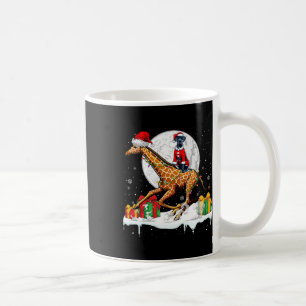 Taza De Café El propietario de Santa Great Dane Riding Giraffe 