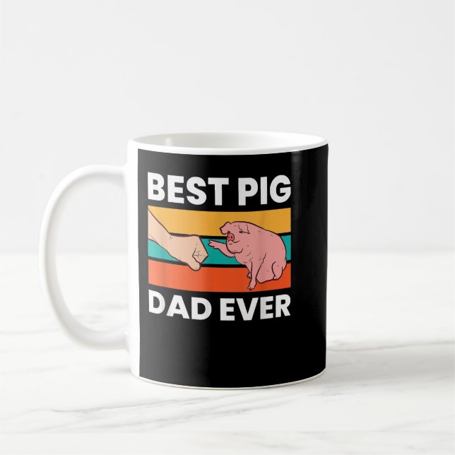 Taza De Café El propietario del cerdo mejor padre del cerdo nun (Izquierda)