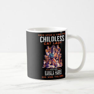 Taza De Café El propietario del gato Lady Funny Kamala Harris 2