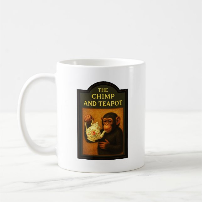 Taza De Café El Pub Chimp Y Teapot (Izquierda)