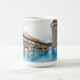 Taza De Café El puente de la capilla en Lucerna (Suiza)