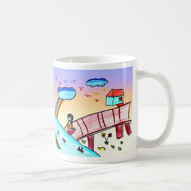 Taza De Café El puente de la esperanza (caridad del VIH/del (Derecha)