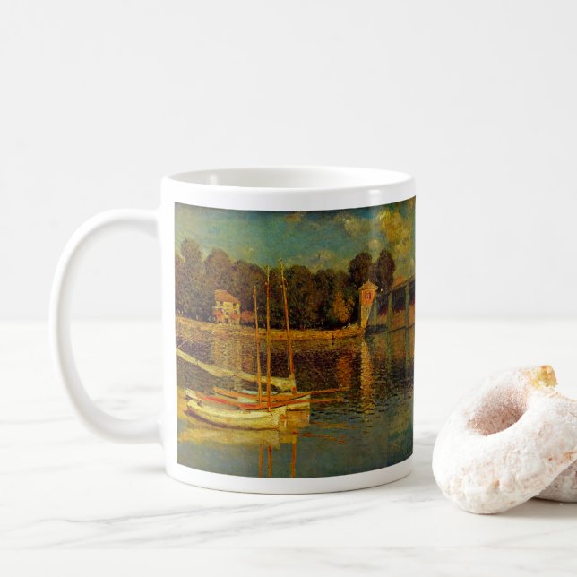Taza De Café El puente en Argentina de Claude Monet (Con donut)