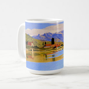 Taza De Café El puerto de Pully, arte refinado,