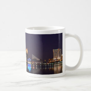Taza De Café El puerto interno de Baltimore en la noche