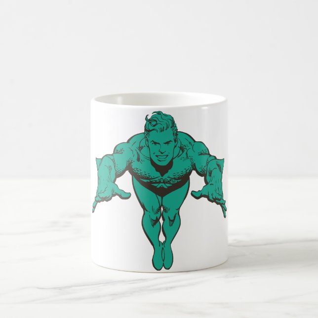 Taza De Café El pulmón de Aquaman hacia adelante - Verde azulad (Centro)