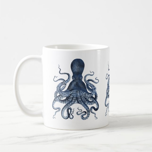 Taza De Café El pulpo Kraken Mar Náutico Mar Marino (Izquierda)