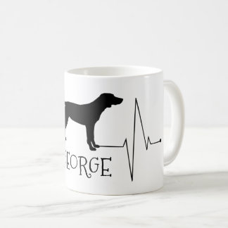 Taza De Café El puntero personalizado ama mi corazón de perro