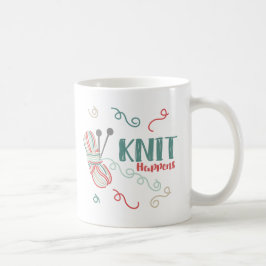 Taza De Café El punto sucede refrán divertido con hilado
