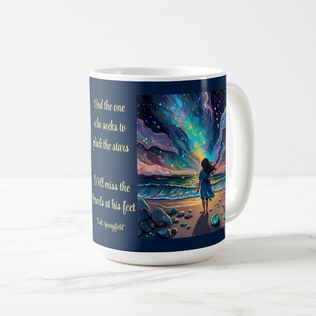 Taza De Café el que busca arrancar las estrellas. (Anverso derecho)