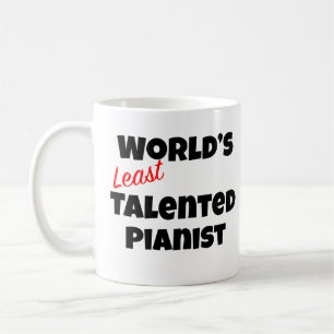 Taza De Café El regalo de la mordaza pianista menos talentoso d
