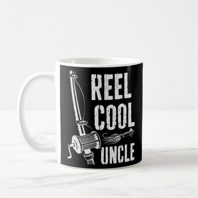 Taza De Café El regalo del Día del Padre del Tío Pescador Reel  (Izquierda)