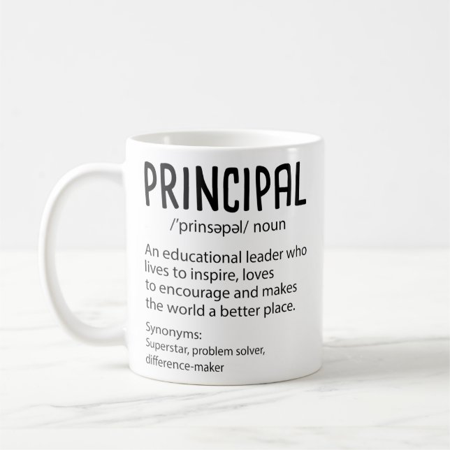 Taza De Café El regalo divertido de definición principal para e (Izquierda)