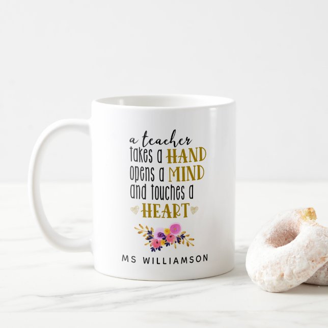 Taza De Café El regalo personalizado de agradecimiento del prof (Con donut)
