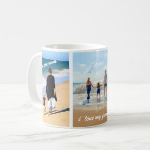 Taza De Café El regalo y el texto del café de su Collage de fot