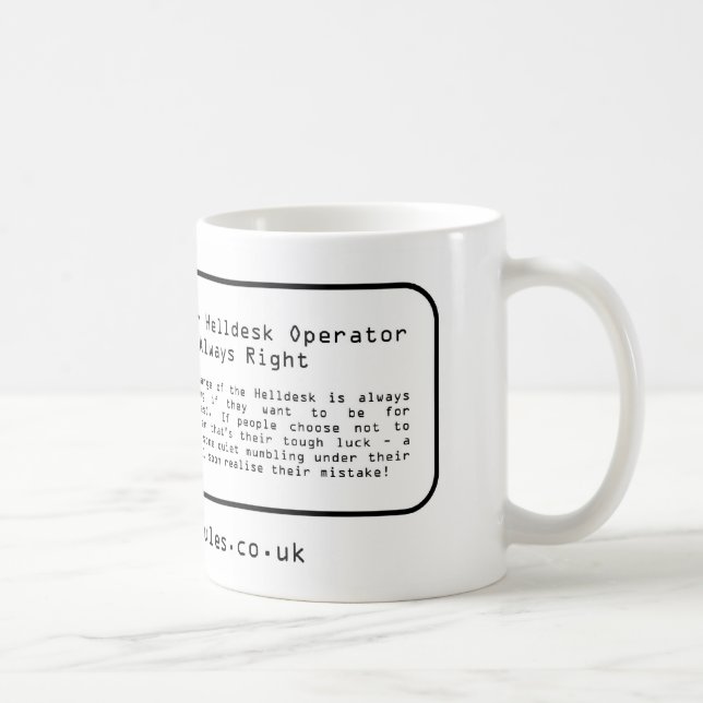Taza De Café ÉL reglas del servicio de ayuda