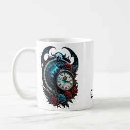 Taza De Café El reloj en la niebla del infinito.