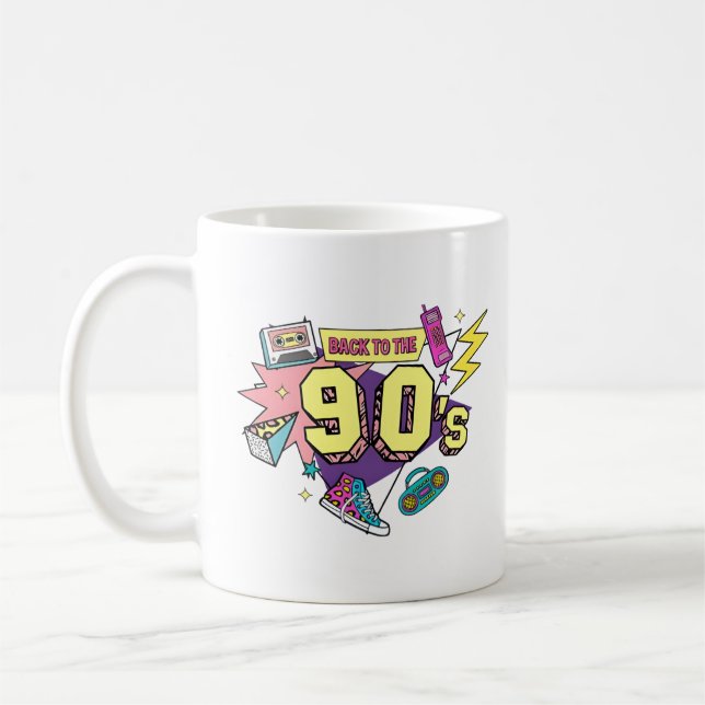 Taza De Café El retro audaz de vuelta al arte de los años 90 (Izquierda)