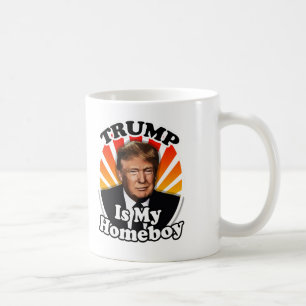 Taza De Café El retro Donald Trump es mi hogar para la presiden